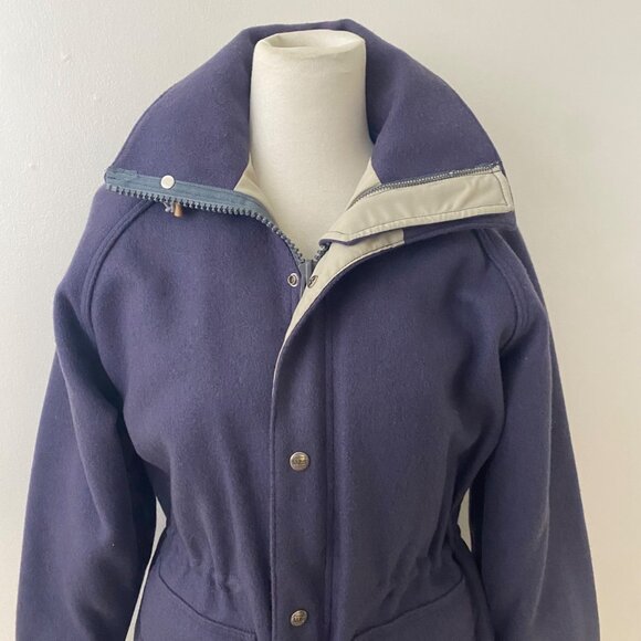 LL Bean Vintage Wool Jacket Made in USA w/ Hood - Picture 2 of 12